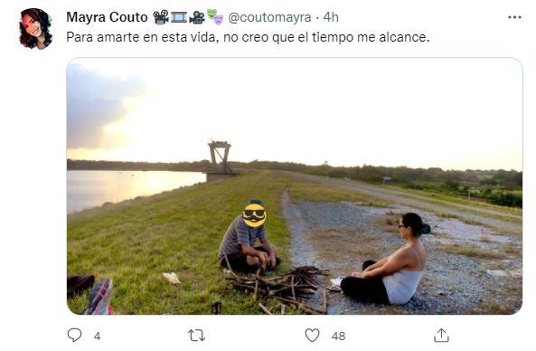 Mayra Couto comparte nueva foto con su pareja y le dedica romántico mensaje. (Foto: Captura)