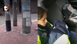 ¡Le salvaron la vida! Bebé recién nacida es abandonada en la vía pública y serenos la rescatan de morir congelada