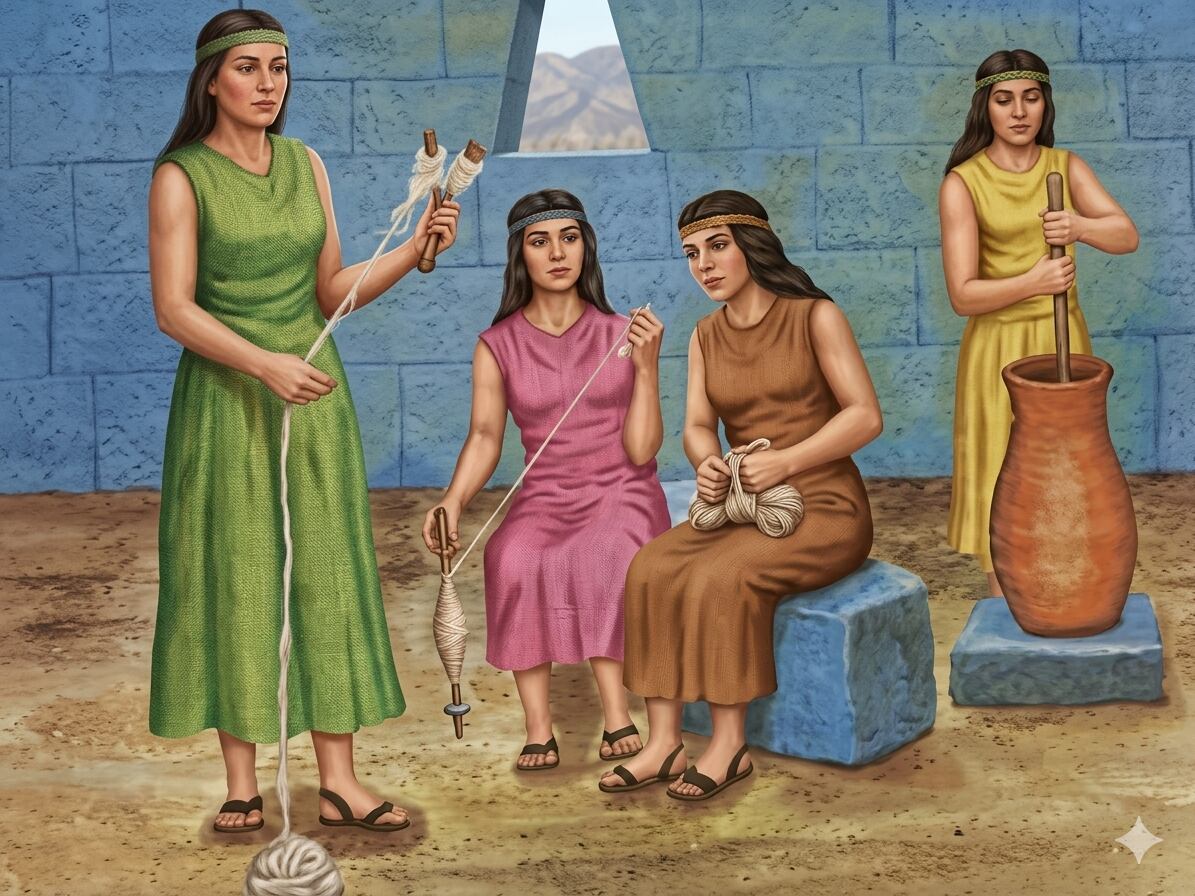 Las niñas entraban a los 'acllahuasi' para aprender a tejer, preparar alimentos, ceremonias religiosas, etc. Foto: Internet / Gemini.