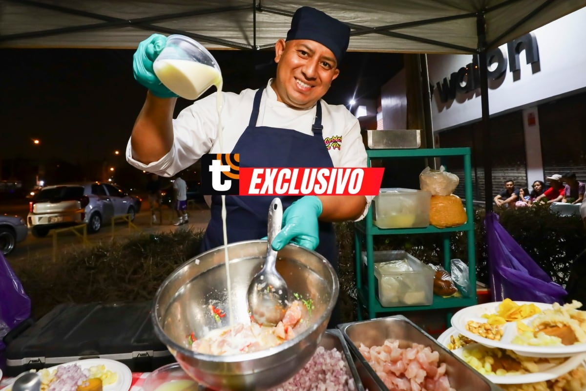 La clave de su sazón no son los limones maduritos o el pescado fresquito, sino la pasión con la que cocina. Foto: Lenin Tadeo / Trome.