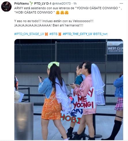 BTS, PTD on stage en Las Vegas: ARMY lleva carteles de "Yoongi cásate conmigo" y "Hobi cásate conmigo"
