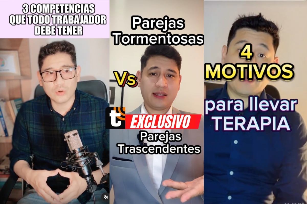 Psicólogo usa redes sociales para hablar de salud mental. Foto: Capturas de pantalla de TikTok.