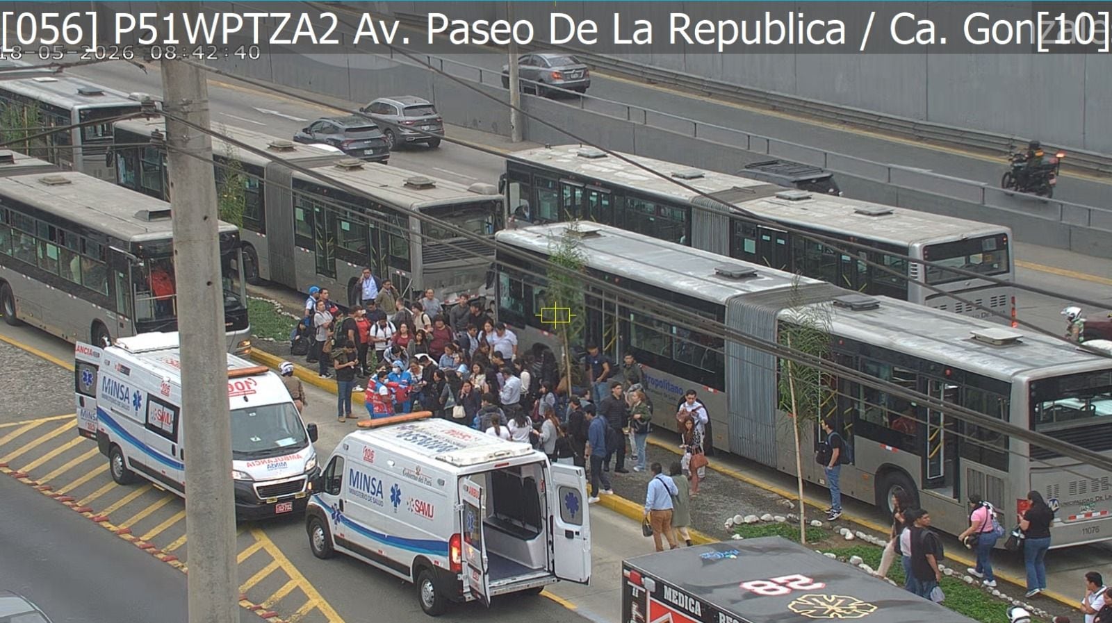 Tripe choque en el Metropolitano deja al menos 40 heridos. Foto: Municipalidad de Miraflores