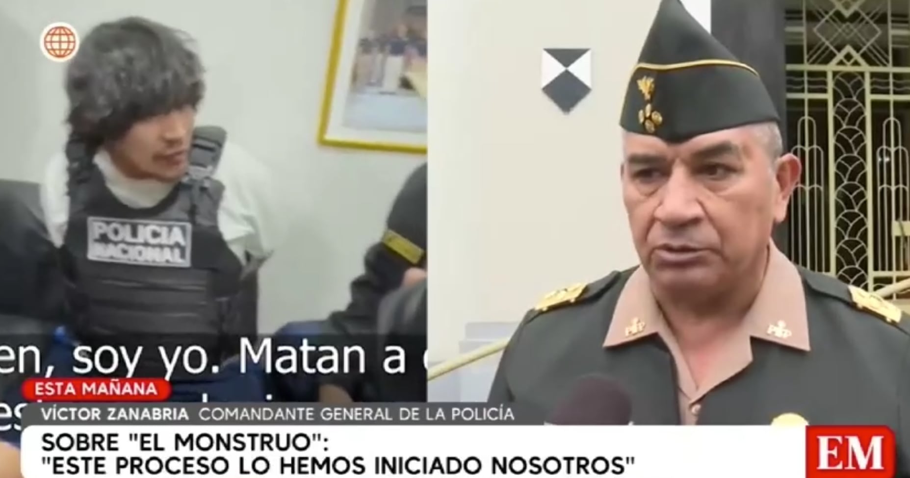 El comandante general de la Policía comentó sobre Erick Moreno, alias El Monstruo.