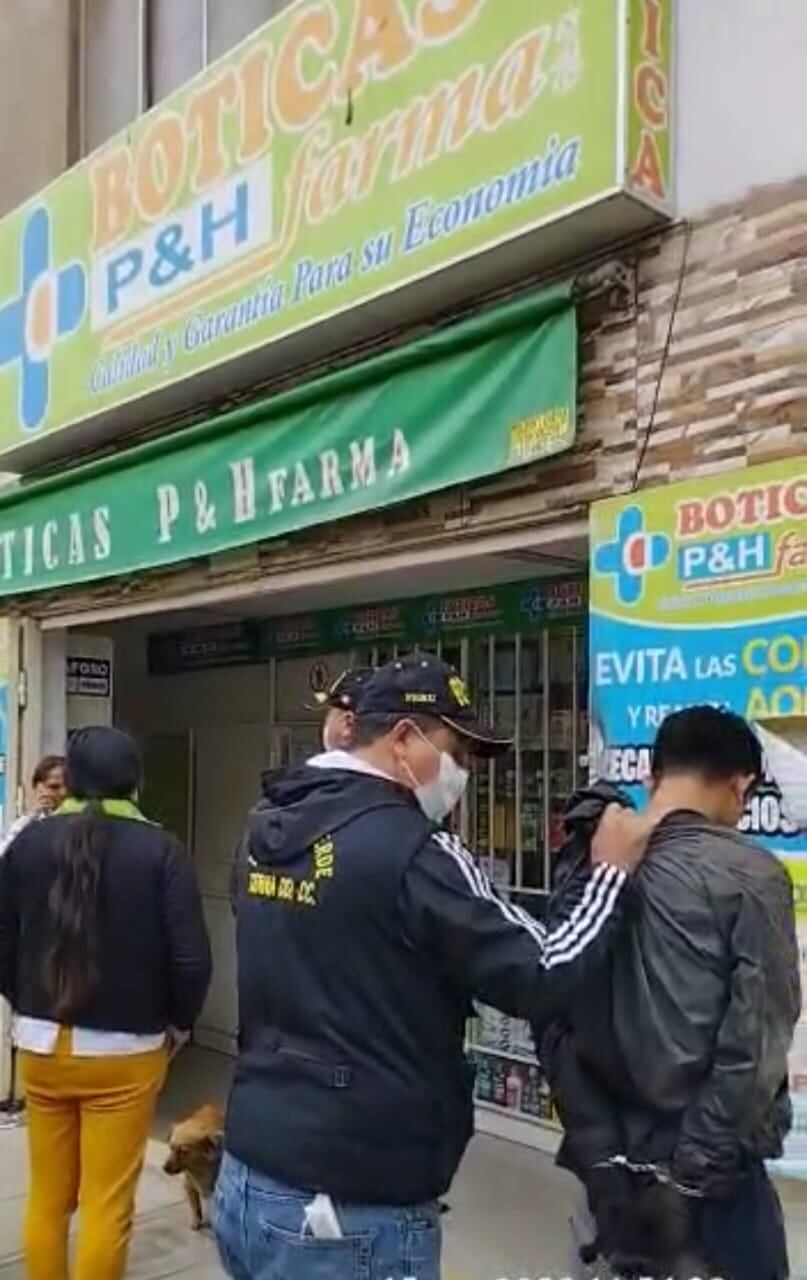 Sujeto asaltó botica