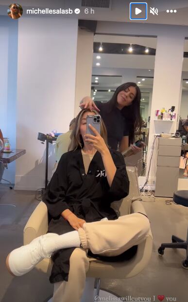 Michelle Salas en el salón de Nueva York de IGK (Foto: Michelle Salas / Instagram)