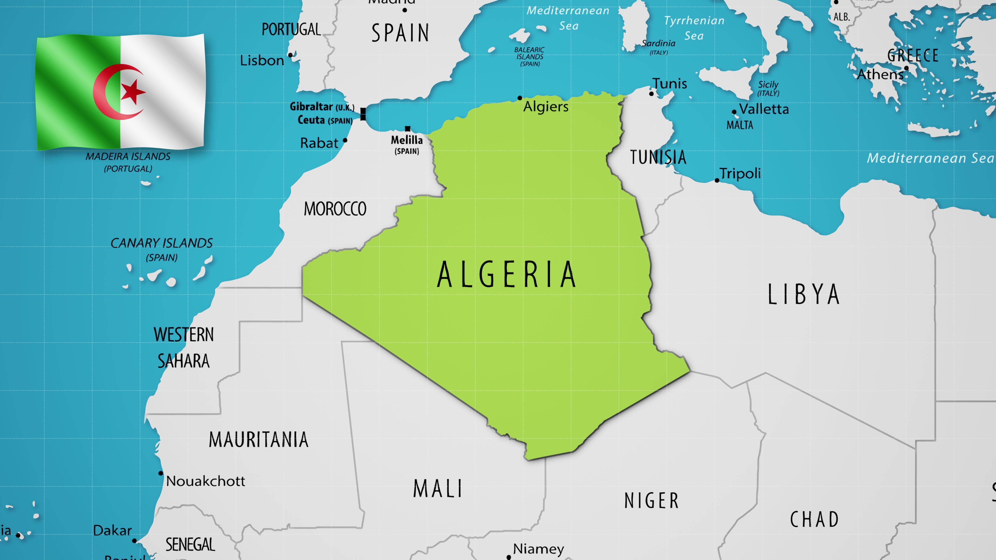 Mapa de Argelia