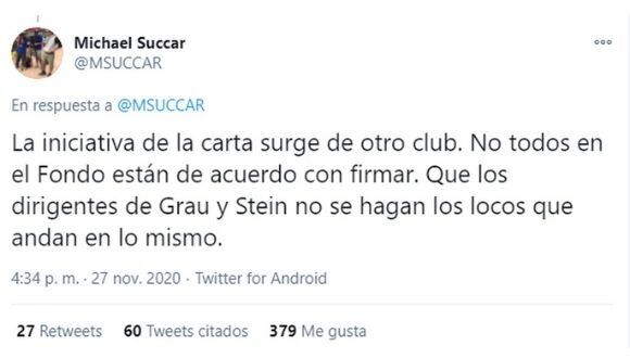 Michael Succar acusa a Fondo Blanquiazul y otros clubes de promover carta a la FPF
