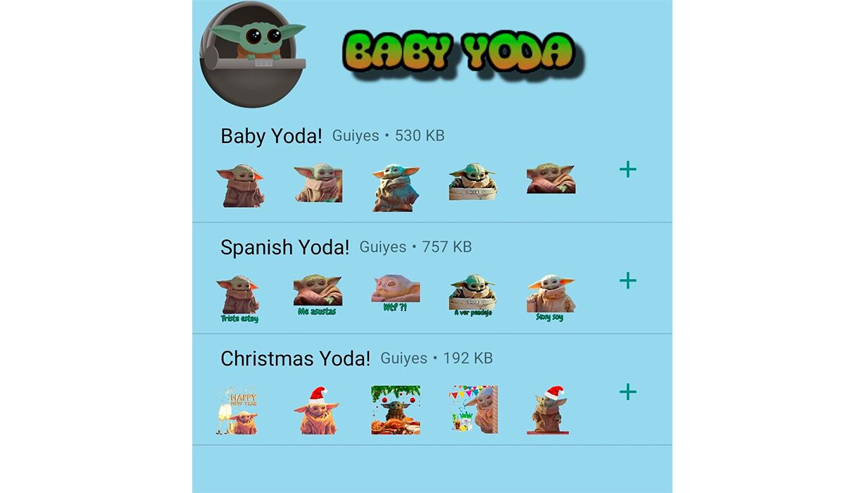 Tan solo debes escribir en Google Play "Baby Yoda Stickers". (Foto: WhatsApp)