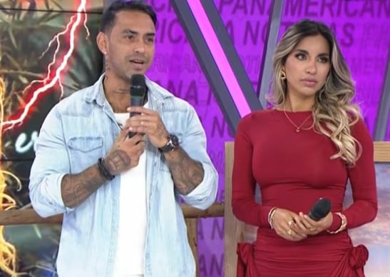 Diego Chávarri y Gabriela Herrera en 'Detrás de cámaras'.