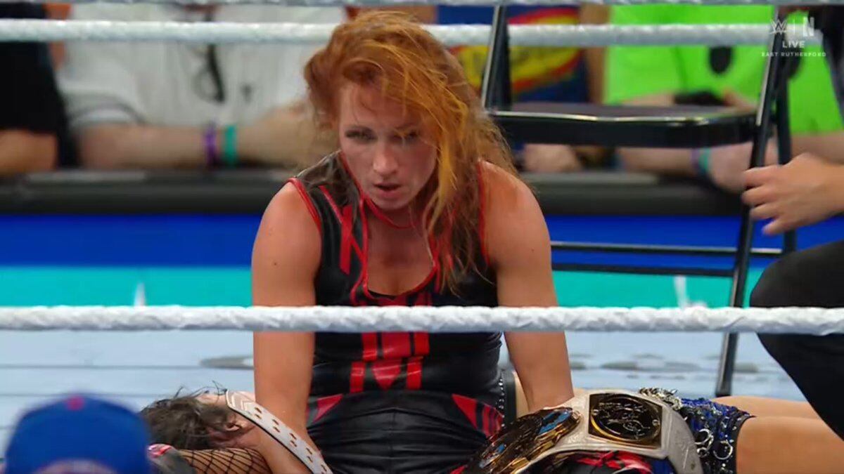 Becky Lynch retine el título Intercontinental en SummerSlam. (WWE)