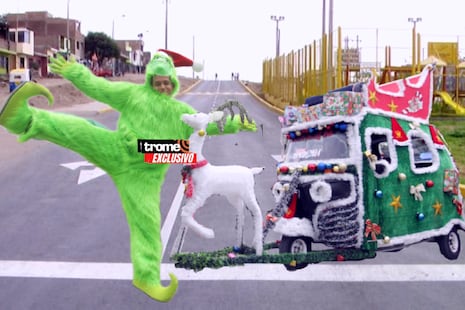 ‘Grinch de Villa’ y su ‘Motonoel’ viral: “Mi mototaxi es alquilado y comparto alegría en calles y TikTok”