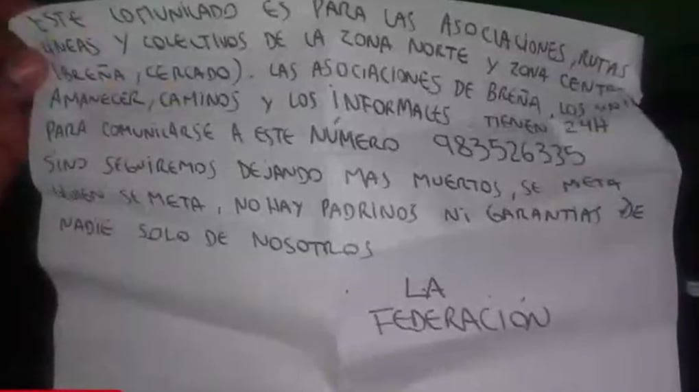 Carta de La Federación