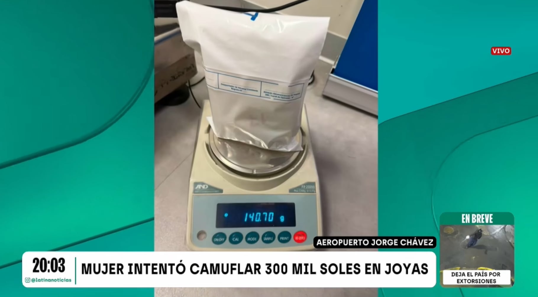 La pasajera no se aceró al control para declarar los bienes