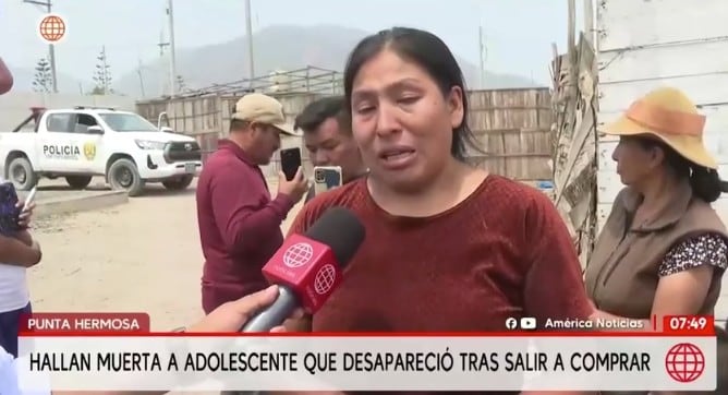 Madre de la adoslecente que fue hallada muerta en Punta Hermosa.