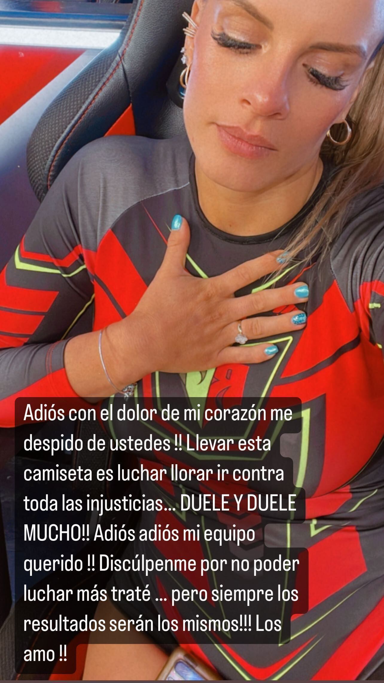 Alejandra Baigorria se despide de EEG