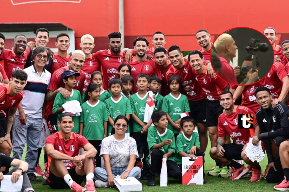 La selección peruana recibió visita especial durante su último entrenamiento en La VIdena.