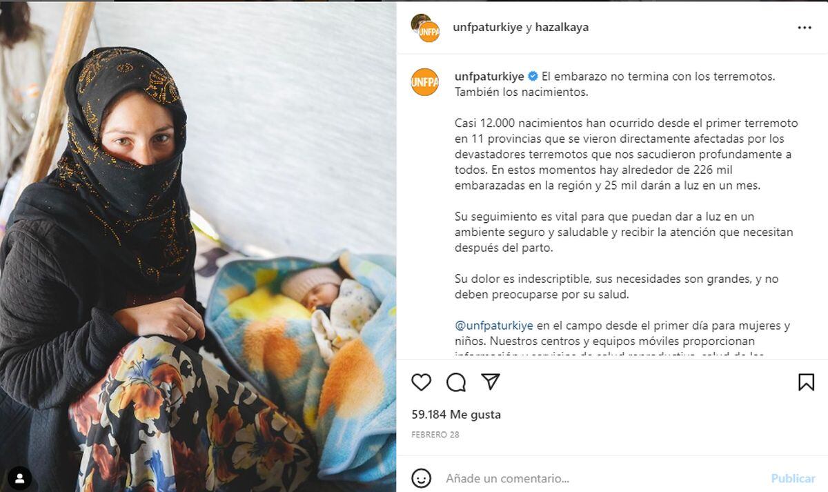 La publicación en donde insta a la comunidad internacional a apoyar a las madres de Turquía (Foto: Hazal Kaya / Instagram)