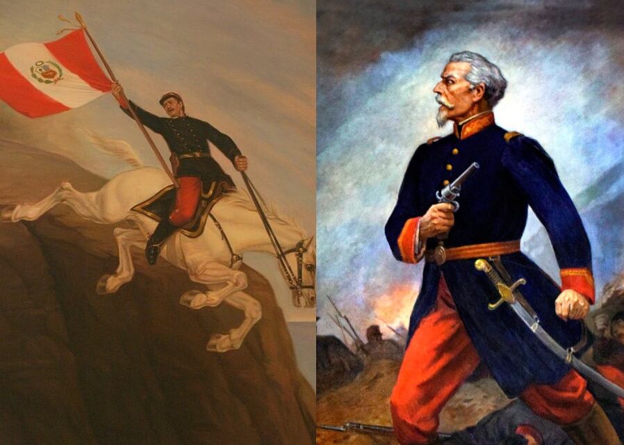 Alfonso Ugarte y Francisco Bolognesi.