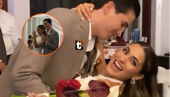 TROME - ¡Andrea Arana se casó por civil! Conductora de TV contrajo matrimonio en hermosa boda