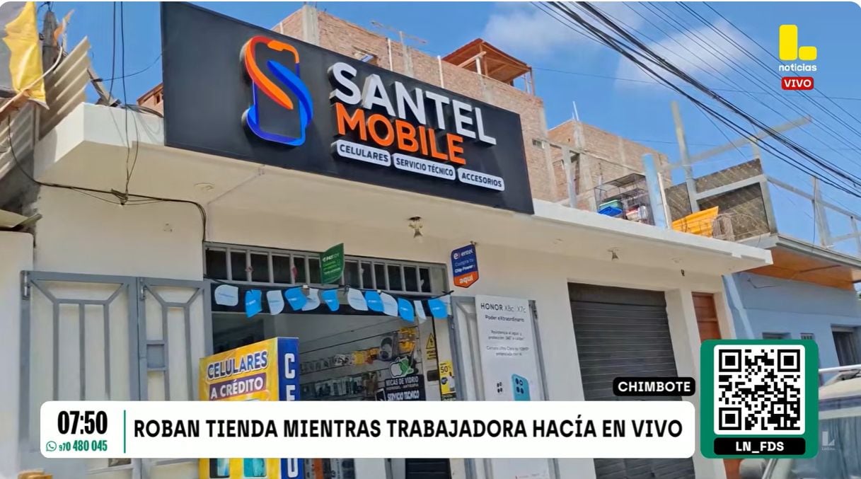 Todo ocurrió en segundos en una tienda de Chimbote. Foto: Latina
