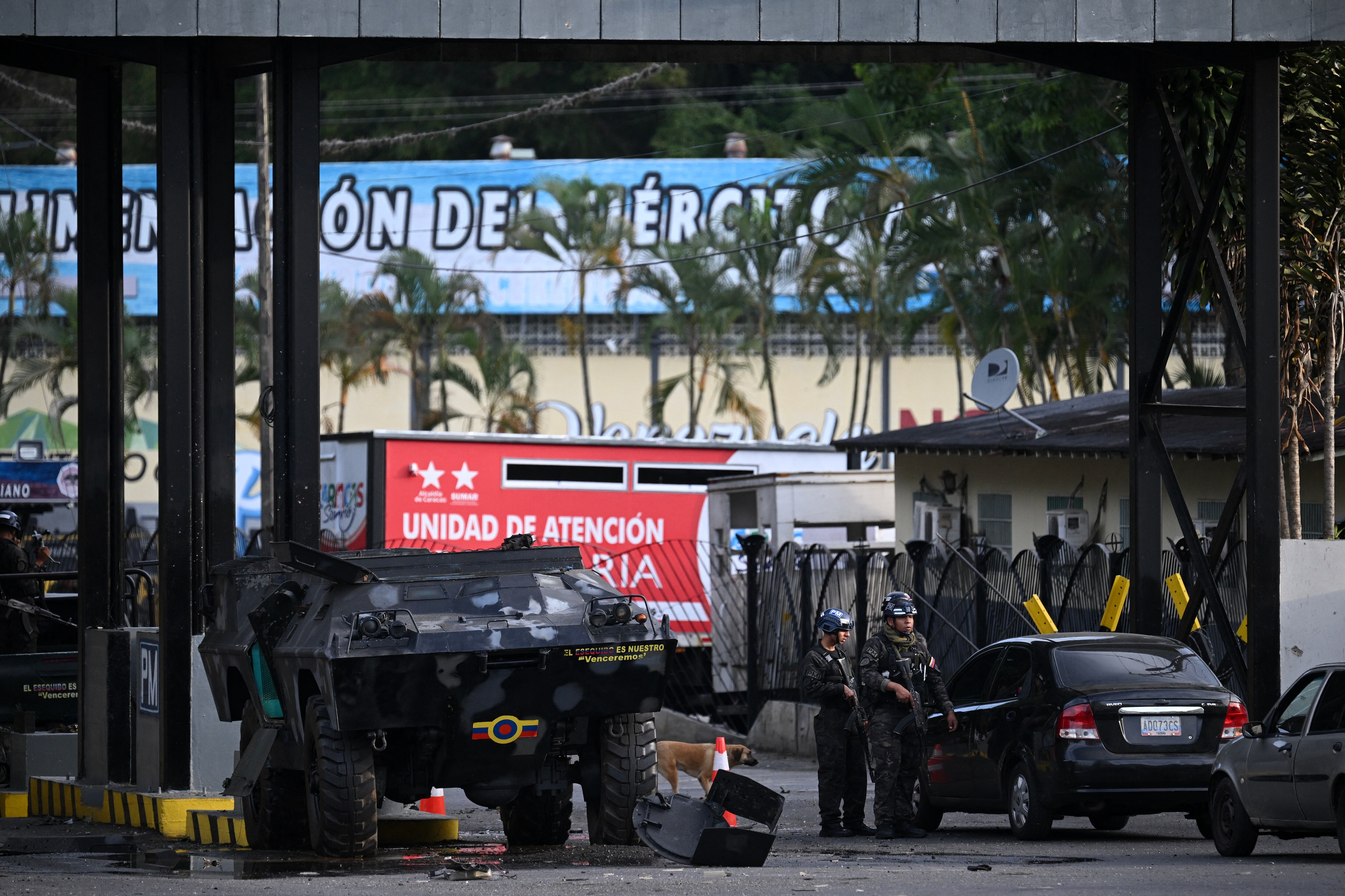 Miembros de la Guardia Nacional en el Fuerte Tiuna de Venezuela. Foto: Federico PARRA / AFP