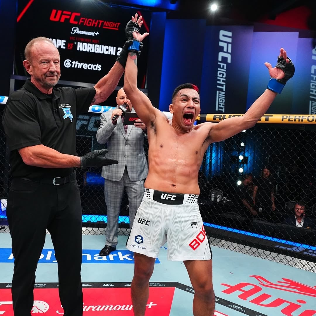 Kevin Borjas acabó con el invicto del brasileño Lima. (UFC en Español)
