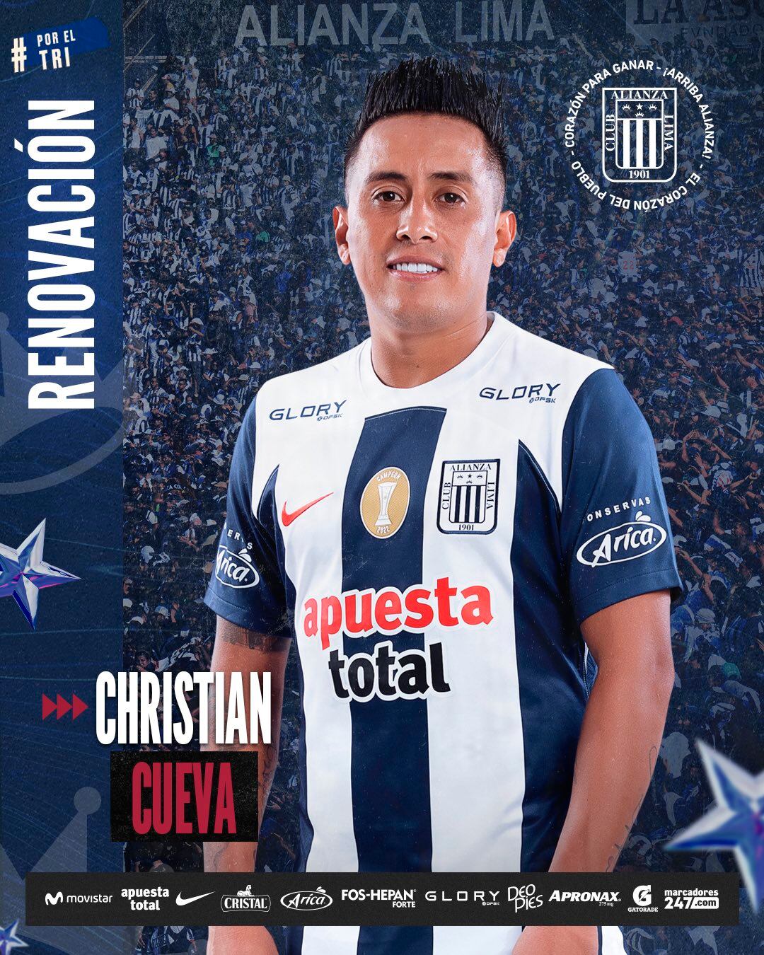 Alianza Lima confirmó la continuidad de Christian Cueva. (Foto: Alianza Lima)