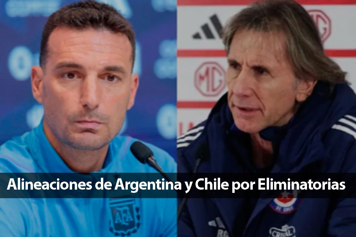 Repasa cuáles serán las alineaciones del partido entre Argentina vs. Chile por la fecha 7 de las Eliminatorias Sudamericanas. (Foto: Composición Trome)
