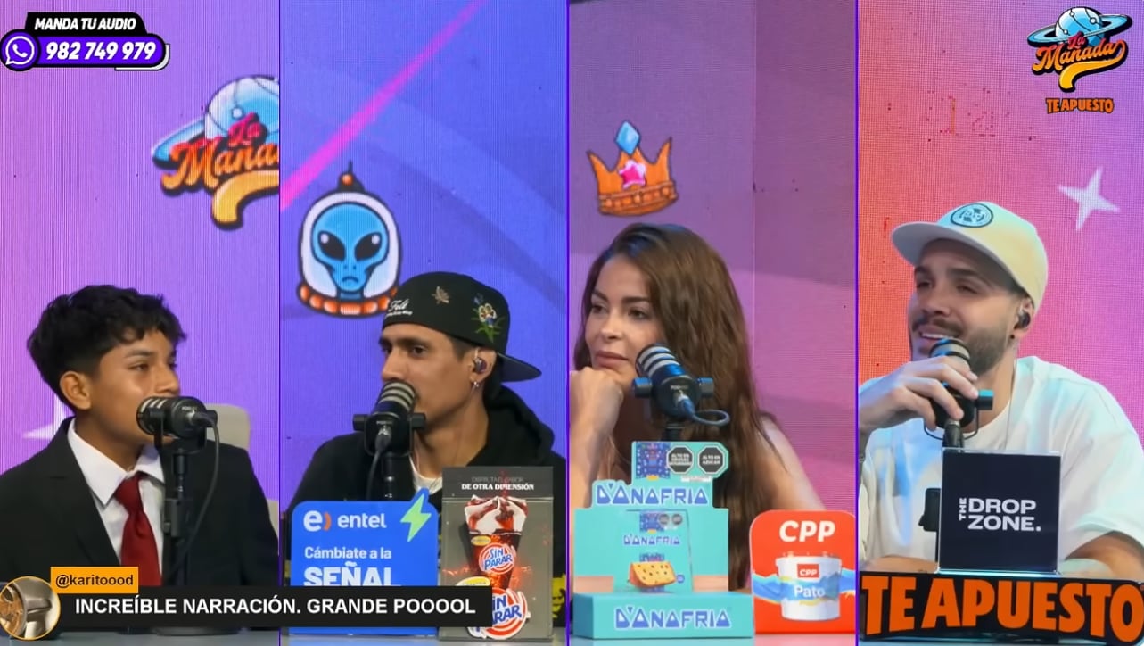 Pol Deportes en el pódcast 'La Manada', relatando detalles de cómo se animó a narrar desde un cerro la final de la Copa Libertadores.