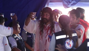 Cristo Cholo sufre descompensación en pleno Vía Crucis en el Cerro San Cristóbal | VIDEO