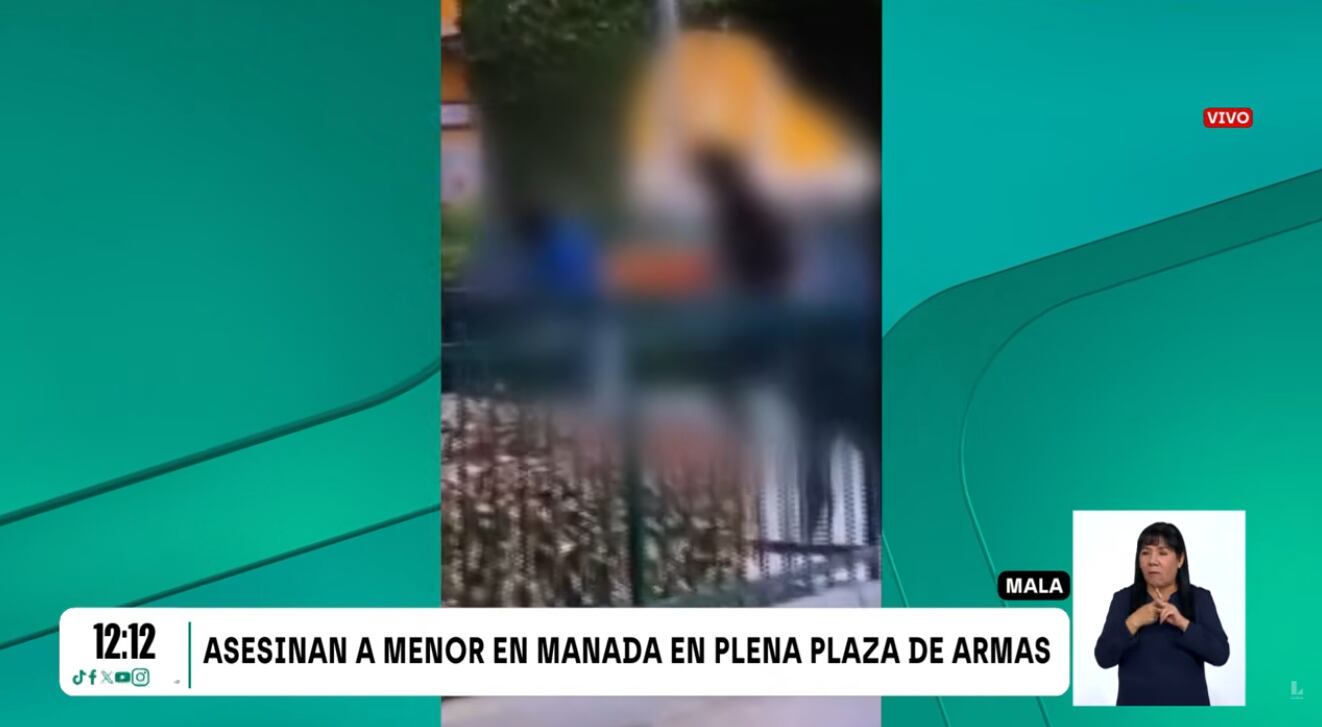 Adolescente de 16 años es asesinado en manada en plaza de Mala, en Cañete.