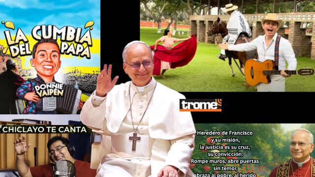 Salen temas musicales de cumbias, marinera y otros ritmos por la alegría de la elección del papa León XIV. (Foto composición: Isabel Medina / Trome),