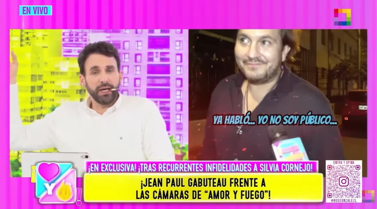 Peluchín cuestiona a Jean Paul Gabuteau tras volver a serle infiel a Silvia Cornejo.