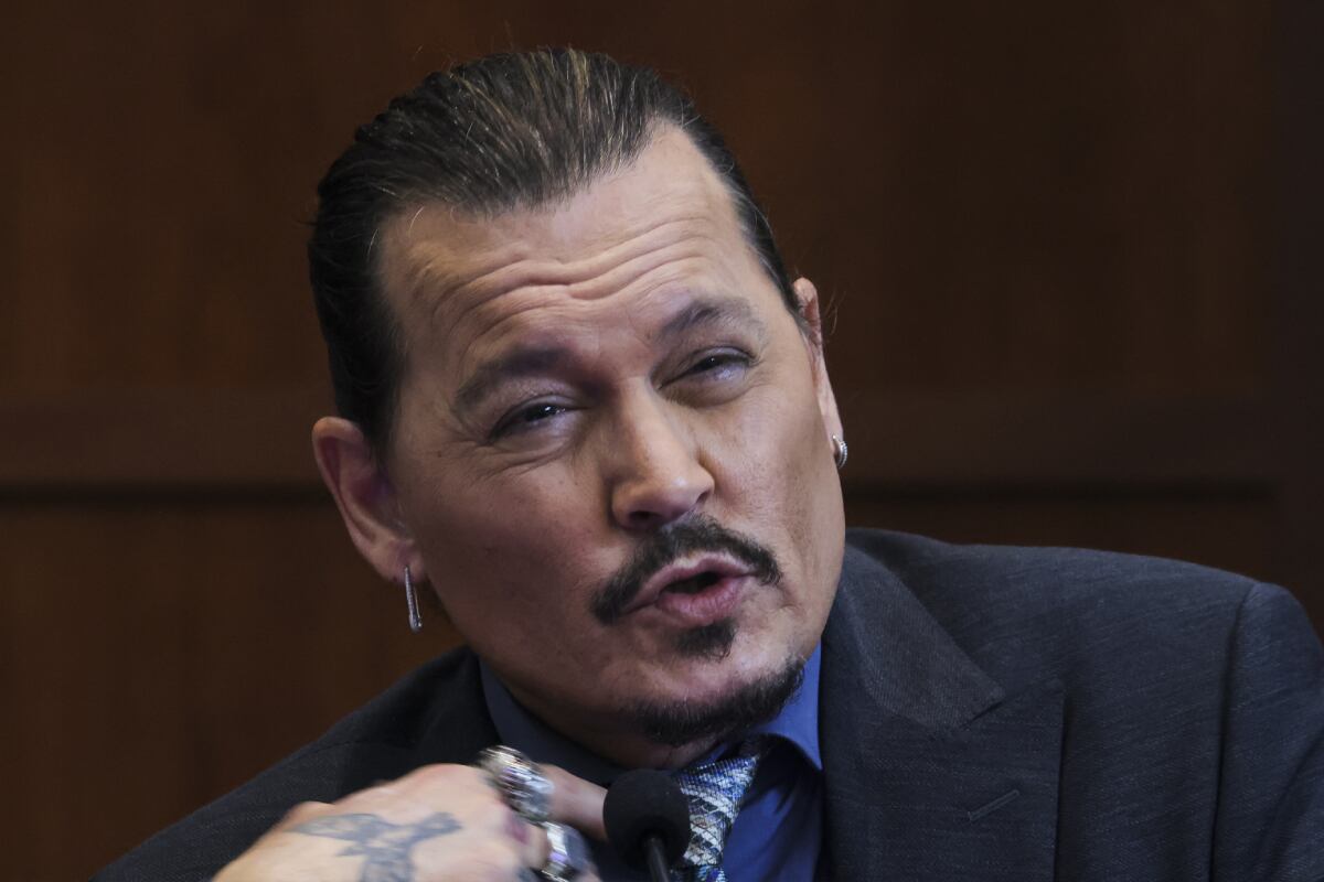 Johnny Depp durante su juicio contra Amber Heard (Foto: AFP)