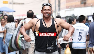 Campeón venezolano de fisicoculturismo vende artículos tecnológicos en la calle