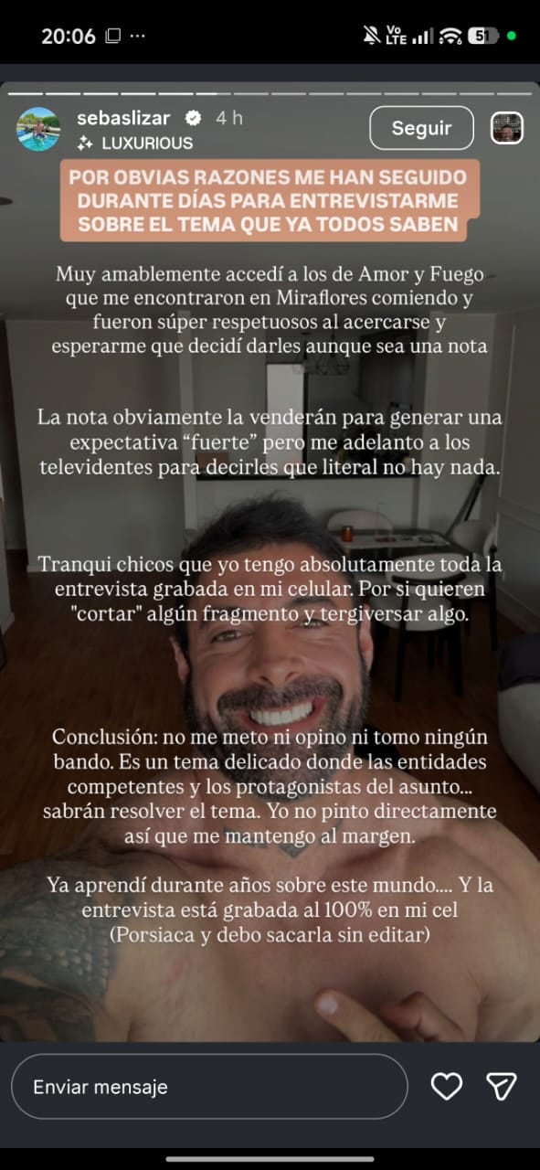 Incluso señaló que podría compartir el material sin editar si fuera necesario.