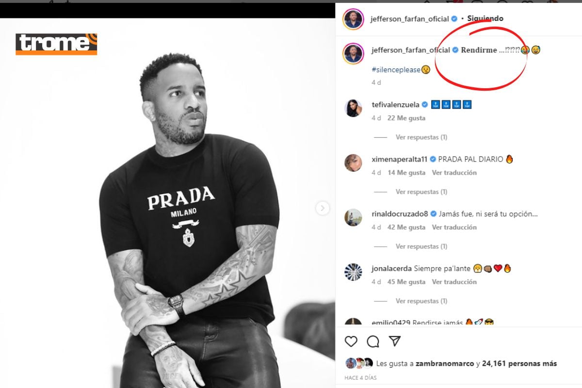 Jefferson Farfán envía mensaje de rebedía tras noticias sobre su salud (Foto: @jefferson_farfan_oficial)