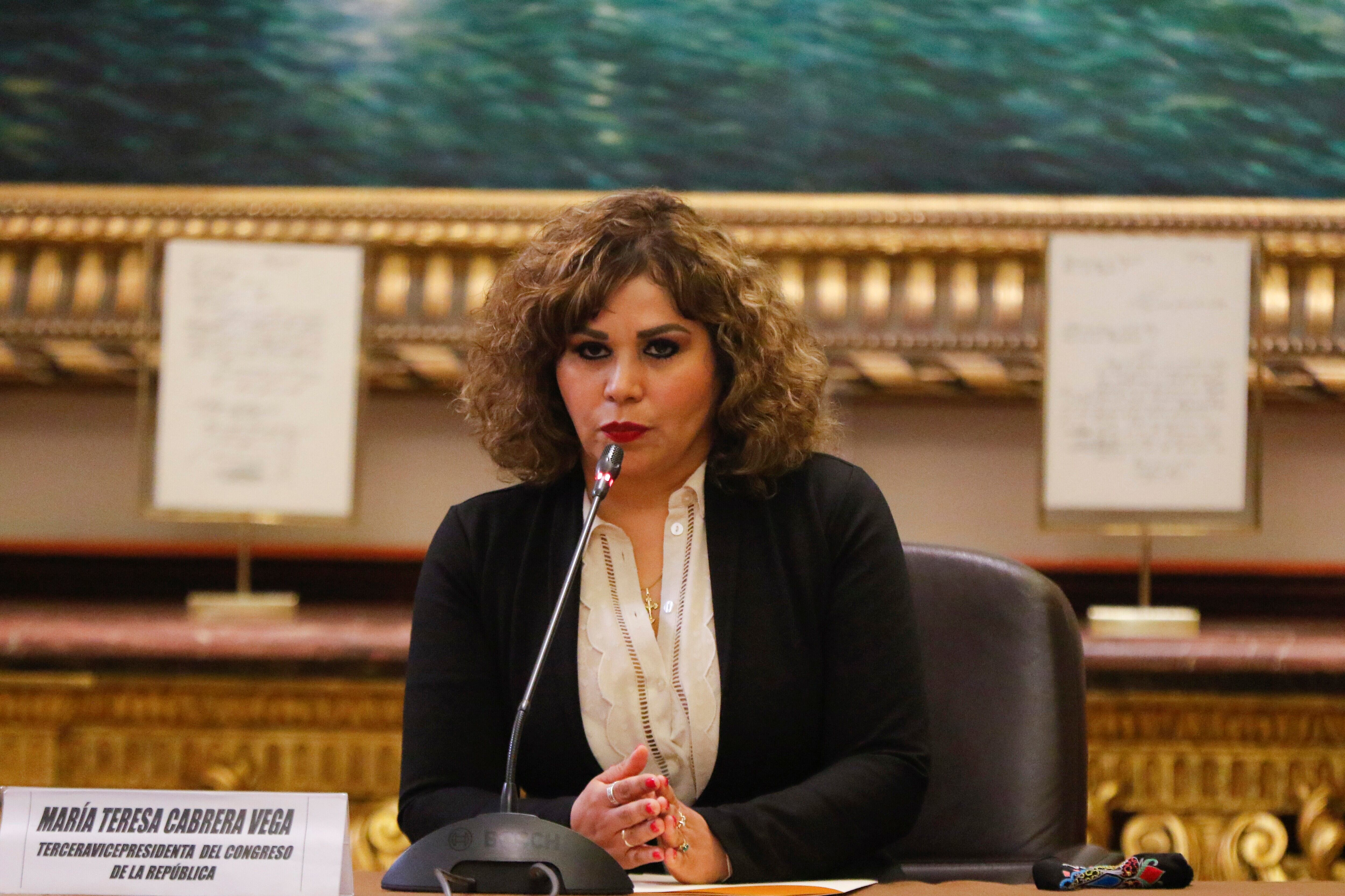 María Teresa Cabrera fue jueza, congresista, y hoy integra la Junta Nacional de Justicia. (Foto: Congreso)