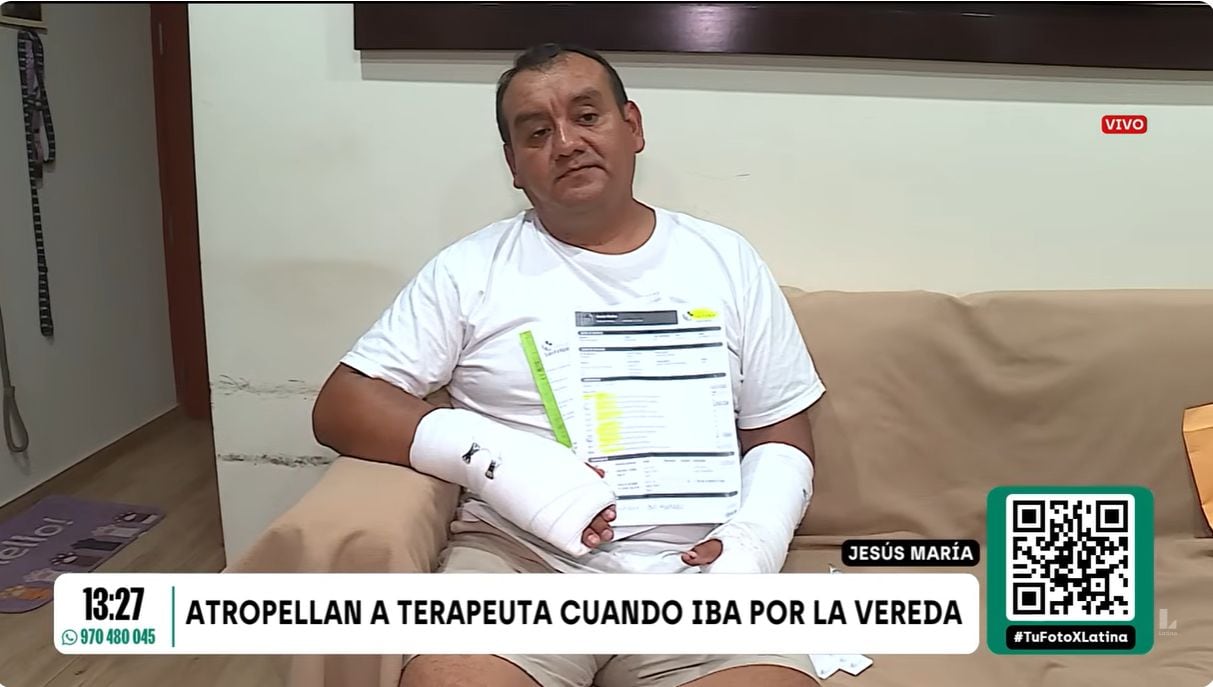 Terapeuta terminó con las dos manos fracturadas. Foto: Latina