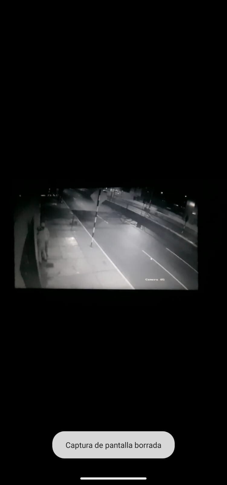 Cámaras de seguridad grabaron cuando los ladrones llegaron a la puerta del negocio.