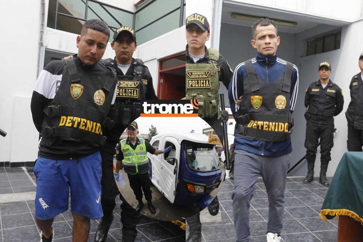 Delincuentes robaron celular a una joven y fueron capturados tras una persecución por policías de la comisaría 'San Genaro', en Chorrillos. | Fotos: Violeta Ayasta / Composición: Diario Trome