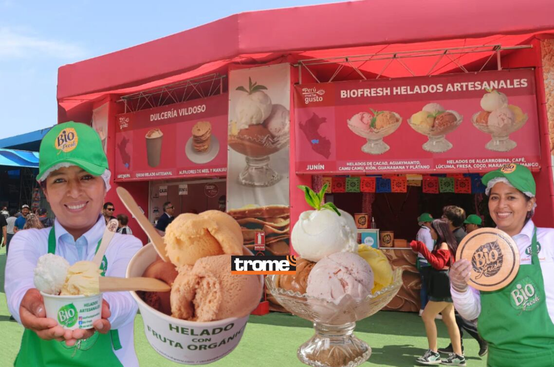 Los helados de la selva central deleitan a chicos y grandes con Bio Fresh. (Entrevista y Foto Compos: Isabel Medina / Trome).
