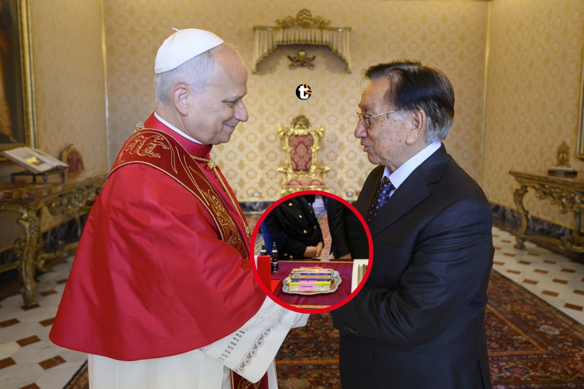 Papa León XIV recibió visita de José Balcázar en el Vaticano. Foto: AFP