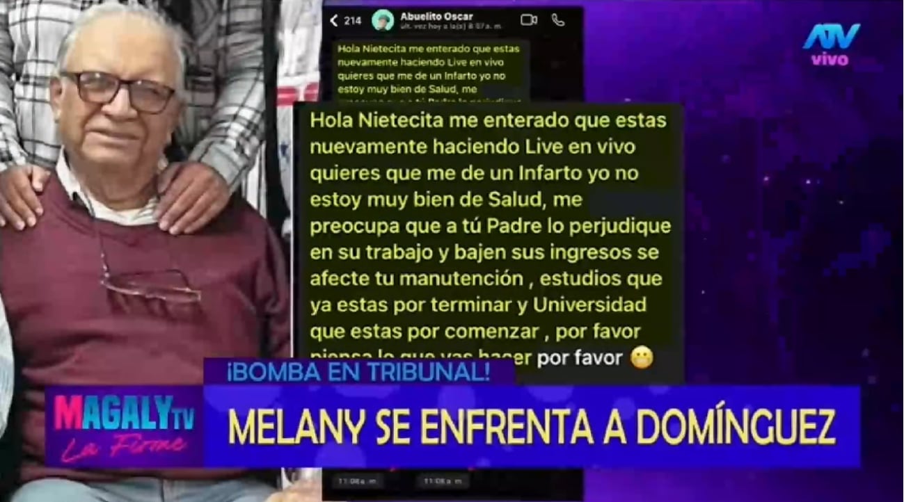Mensaje del padre de Christian Domínguez a su nieta por sus declaraciones.