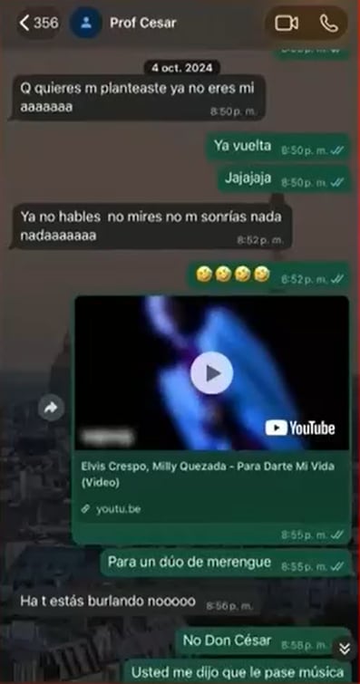 Claudia Salazar y sus reveladores chats con César Sánchez
