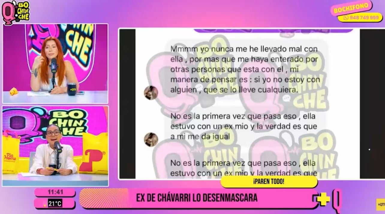 Ex de Diego Chávarroi habló con 'Q´Bochinche'.