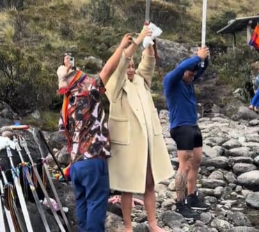 Karla Tarazona y Christian Domínguez visitaron Las Huaringas. Foto: TikTok | maestrochungavidente