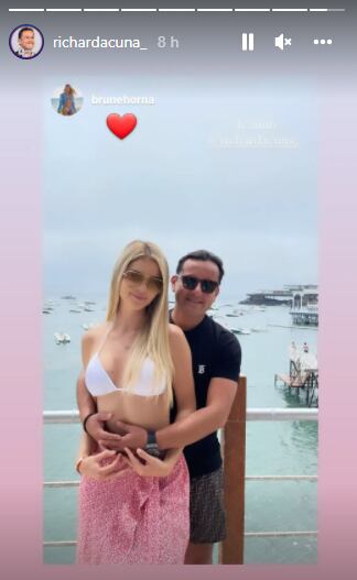 Brunella Horna junto a su novio. (Foto: @brunehorna).