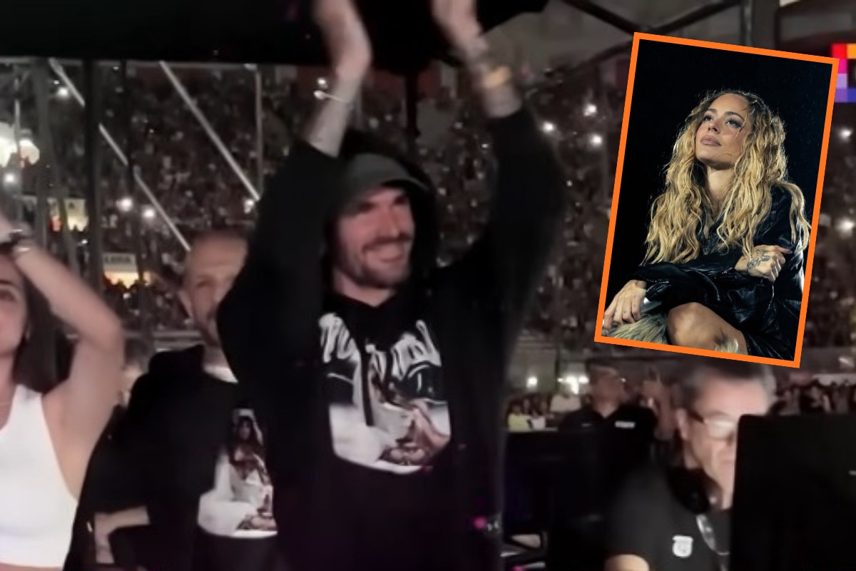 Figura de la selección argentina Rodrigo de Paul estuvo en el concierto de Tini en Perú. (Captura Amor y Fuego / Redes Sociales)